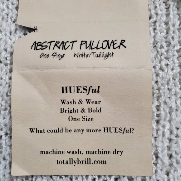 Amy Brill Abstract Pullover Knit Sweater Top ONE SIZE NEW - Picture 6 of 9